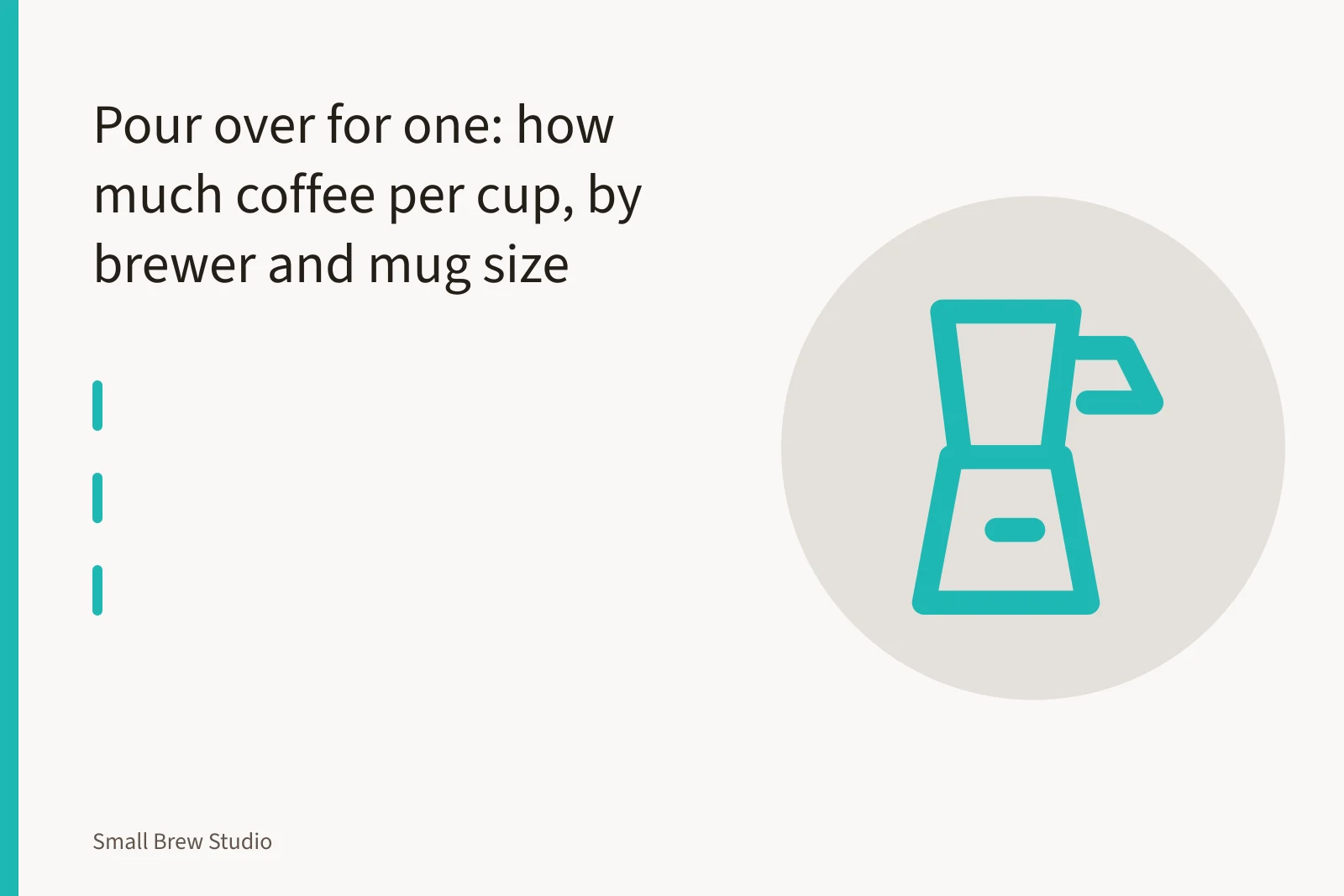 Single-cup pour over cone brewing one mug of coffee. Pour over for one: how much coffee per cup, by brewer and mug size