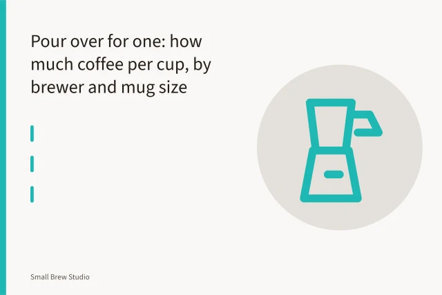 Single-cup pour over cone brewing one mug of coffee. Pour over for one: how much coffee per cup, by brewer and mug size